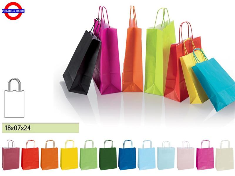 SHOPPER T.U. COLORI ASSORTITI 18X08X24 10 COLORI