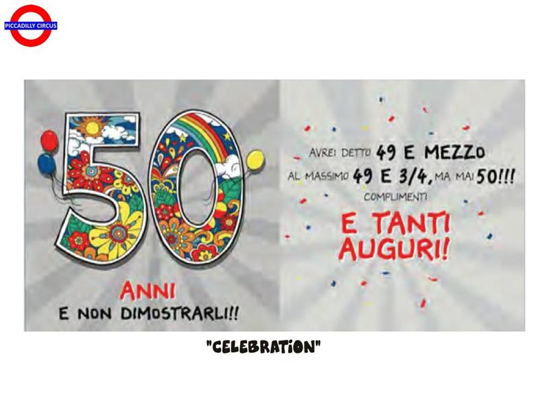 BIGLIETTO MUSICALE 50 ANNI