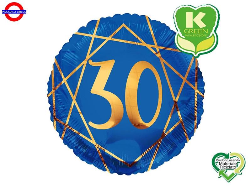 MYLAR 30 ANNI 18 GEOIDE BLU NAVY E ORO