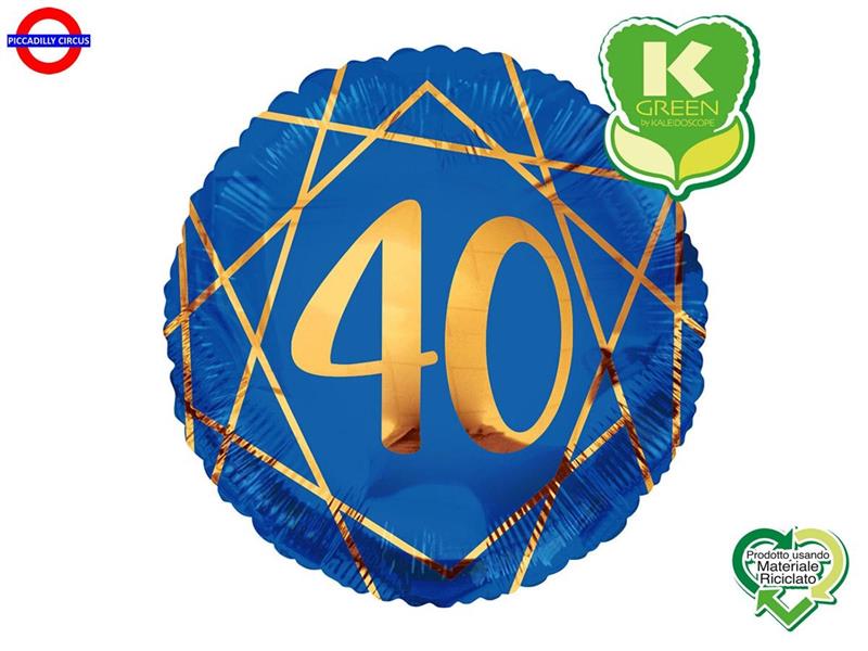 MYLAR 40 ANNI 18 GEOIDE BLU NAVY E ORO