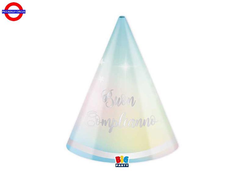 BUON COMPLEANNO 6 CAPPELLINI SOFT RAINBOW