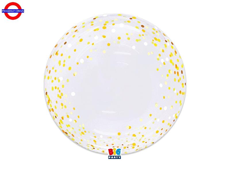 PALLONE DECO B-LOON 20 CORIANDOLI ORO