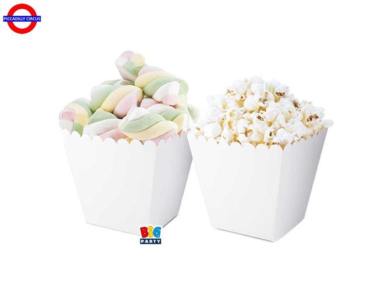 CONTENITORE CARTA PER SWEET BOX BIANCO 6.5X8 CF.6 PZ