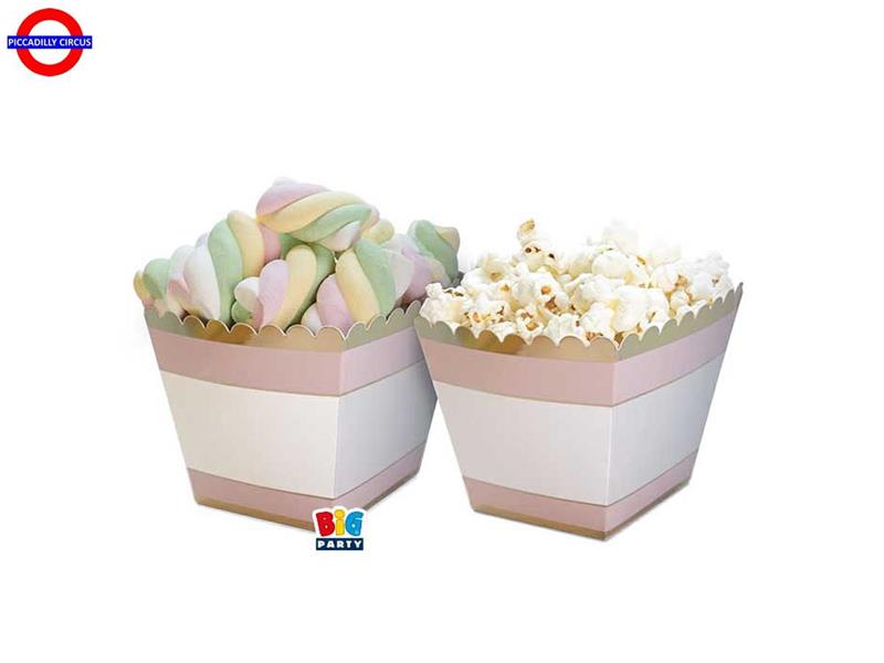 CONTENITORE CARTA PER SWEET BOX CHIC ROSA 6.5X8 CF.6 PZ