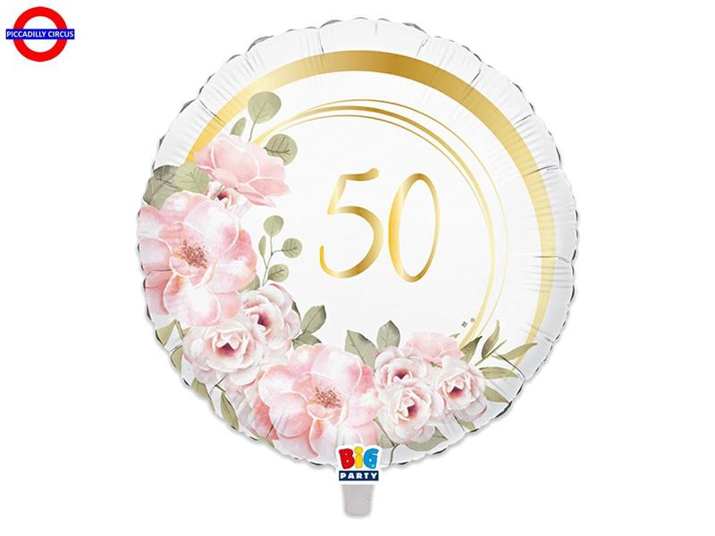 MYLAR ANNIVERSARIO 18  50° FIORI