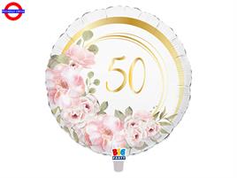 MYLAR ANNIVERSARIO 18  50° FIORI