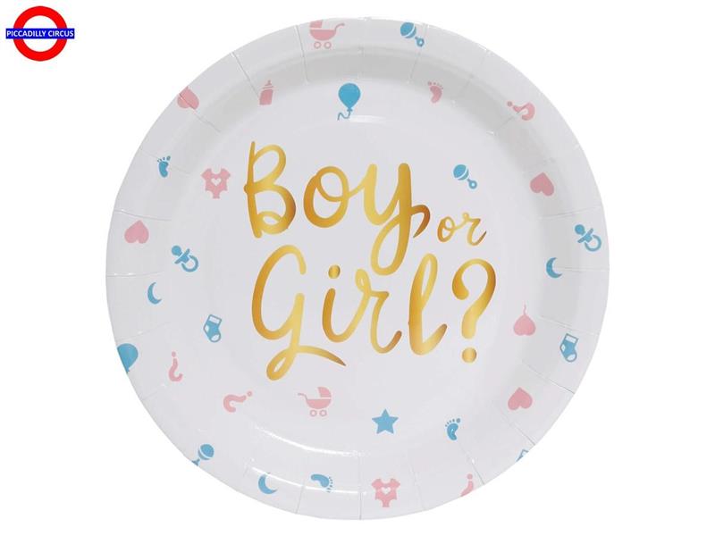 BOY OR GIRL BABY SHOWER 6 PIATTI D.23