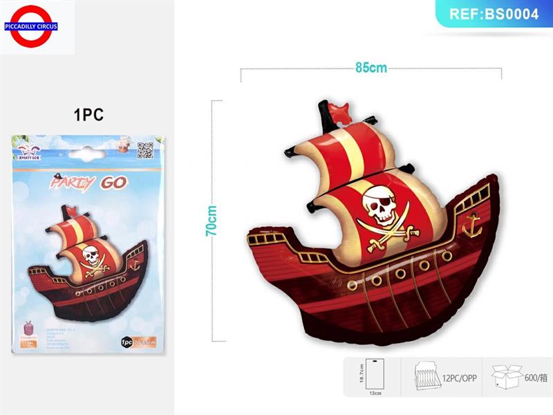 MYLAR PIRATA SUPER SHAPE NAVE PIRATA cm.70x85