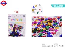 CONFETTINI DA TAVOLO 30 ANNI MULTICOLOR 15g