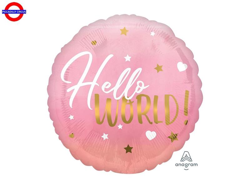 MYLAR NASCITA 18 HELLO WORLD GIRL