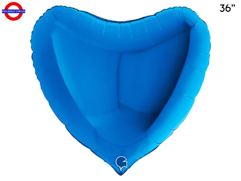 MYLAR CUORE 36 BLU