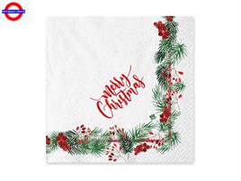 TAVOLA ZIP MERRY CHRISTMAS 20 TOVAGLIOLO 33X33