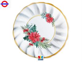 TAVOLA ZIP CHIC POINSETTIA 8 PIATTI FONDI D.24