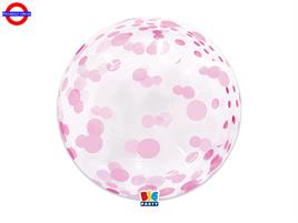 PALLONE DECO B-LOON 20 CORIANDOLI ROSA GRANDI