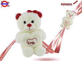 ORSO CON CUORE BIANCO CM.22 2 ASS.