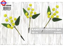 RAMETTO MIMOSA CON CLIP CM 15 CF.3 PZ