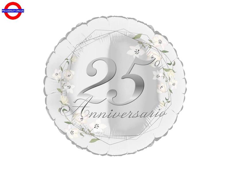 MYLAR ANNIVERSARIO 18 25° ANNIVERSARIO FIORI