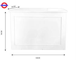 BANCONE BIANCO DECORATO RICHIUDUBILE H90 CM.100X50