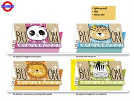 BIGLIETTO BAMBINI -- PORTASOLDI ANIMALETTI 4 ASS.