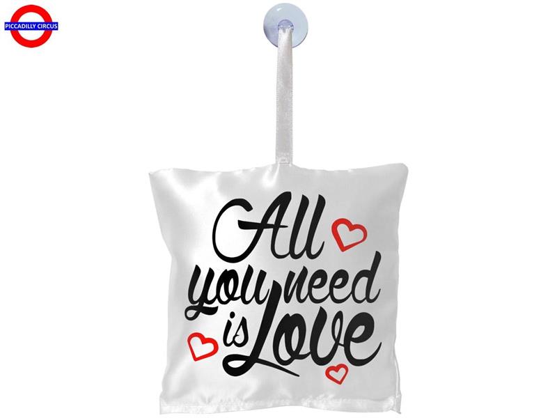 CUSCINETTO CON VENTOSA 15X15 - ALL YOU NEED IS LOVE