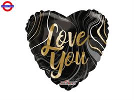 MYLAR AMORE 18 CUORE ROSSO ORO I LOVE YOU