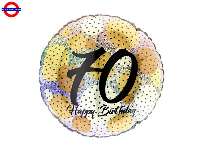 MYLAR 70 ANNI 18 FASHION DOTS GOLD