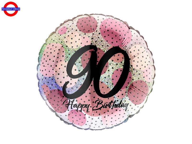 MYLAR 90 ANNI 18 FASHION DOTS ROSE