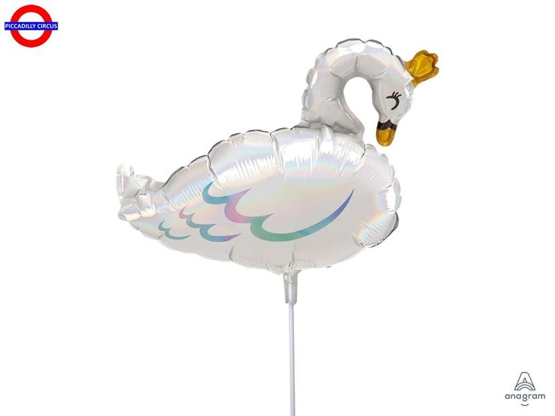 MYLAR ANIMAL CIGNO CORONA MINI SHAPE