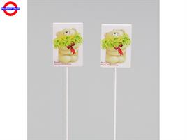 PICK LEGNO ORSETTO SCRITTA BUONA FESTA DELLA DONNA