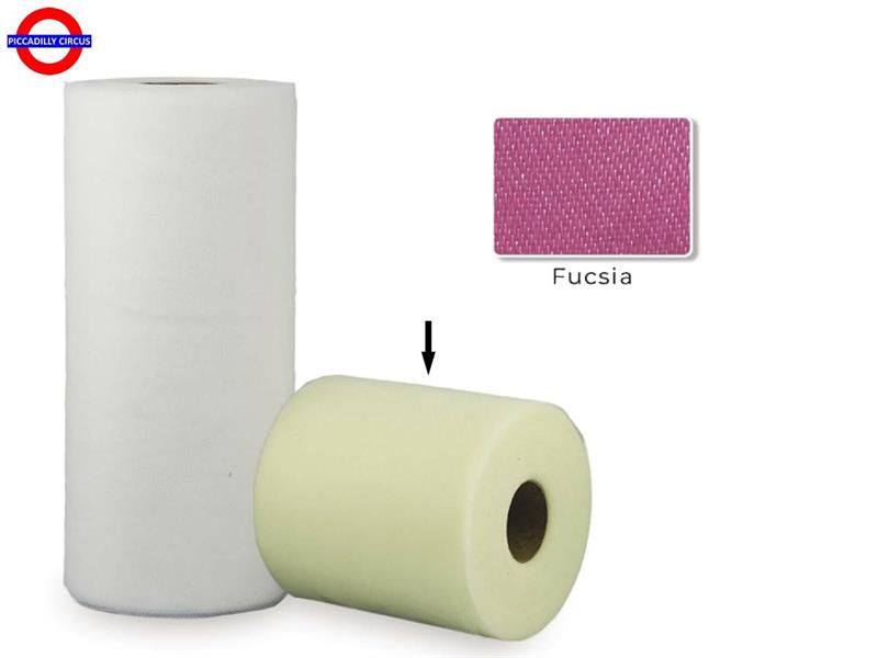 TULLE cm12.5X100m FUXIA