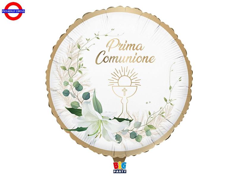 MYLAR COMUNIONE 18 GOLD LILY