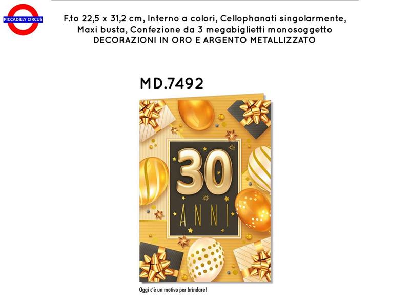 BIGLIETTO MEDIO 30 ANNI ORO