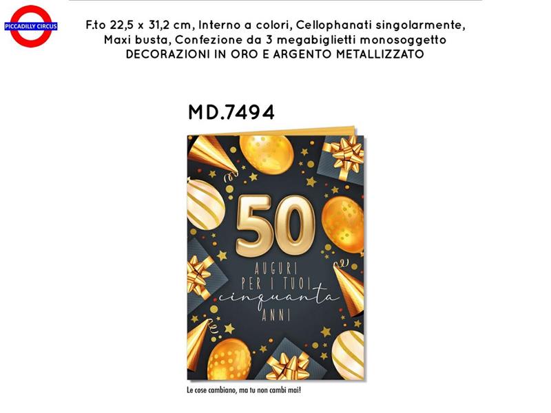 BIGLIETTO MEDIO 50 ANNI ORO