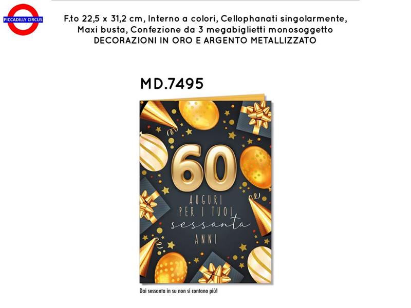 BIGLIETTO MEDIO 60 ANNI ORO