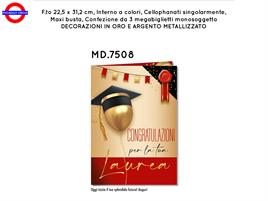 BIGLIETTO MEDIO LAUREA PALLONCINO TOCCO