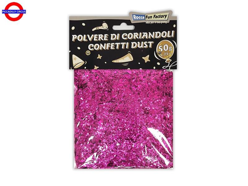 CORIANDOLI METAL POLVERE GR.50 FUXIA