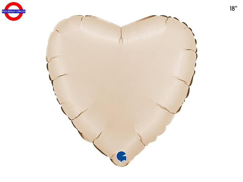 MYLAR CUORE 18 SATIN CREAM