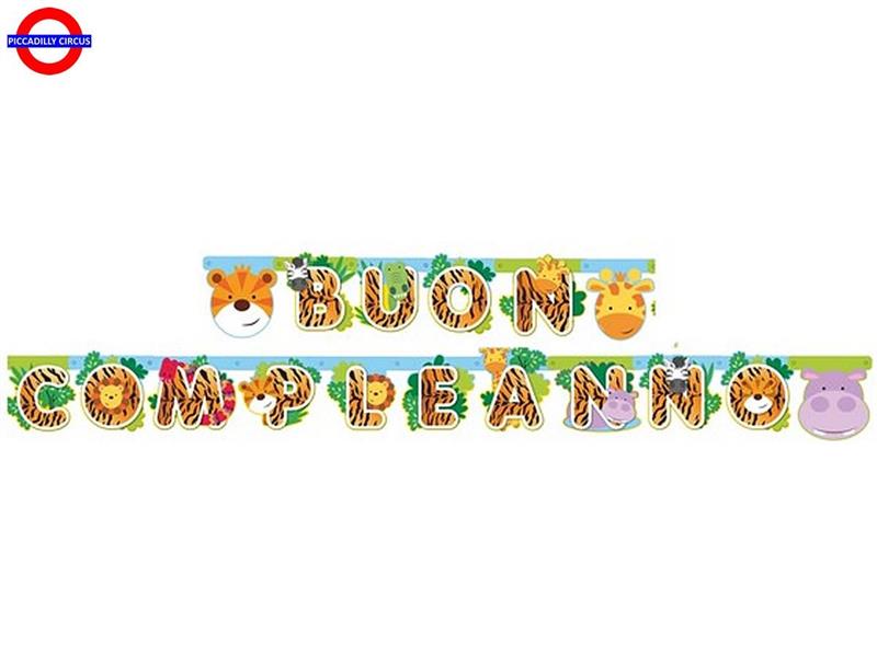 FESTONE CARTA BUON COMPL.ANIMALI GIUNGLA CM.200X13