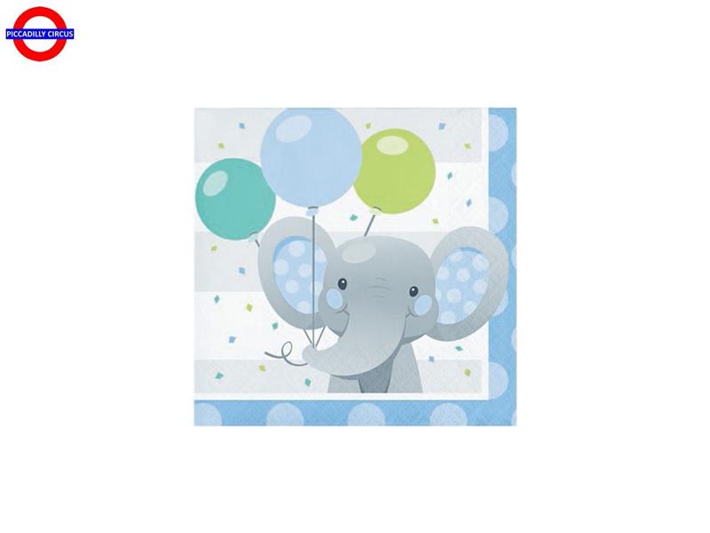 BABY ELEFANTE CELESTE 16 TOVAGLIOLI 25X25