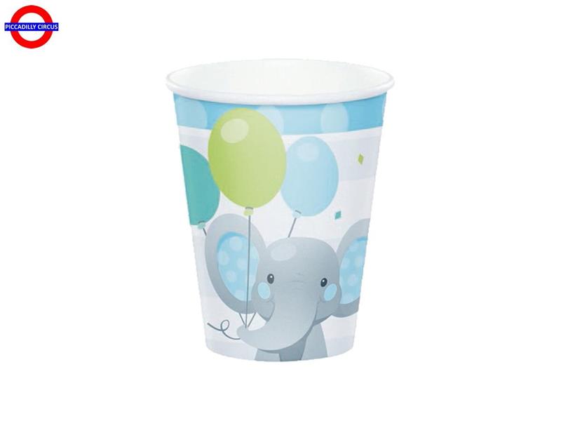 BABY ELEFANTE CELESTE 8 BICCHIERI 266 ML