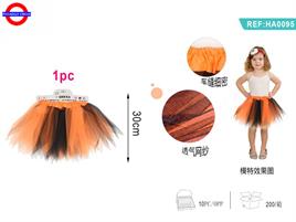 GONNA TULLE BABY NERO ARANCIO CM.30