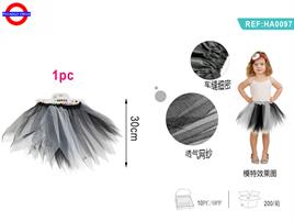 GONNA TULLE BABY GRIGIO NERO CM.30