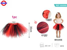 GONNA TULLE BABY NERO ROSSO CM.30