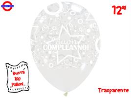 LATTICE COMPLEANNO 12 B.C. STELLE TRASPARENTE BS.100 PZ