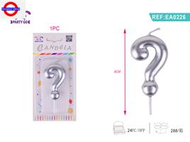 CANDELINA PUNTO INTERROGATIVO METAL ARGENTO CM.6