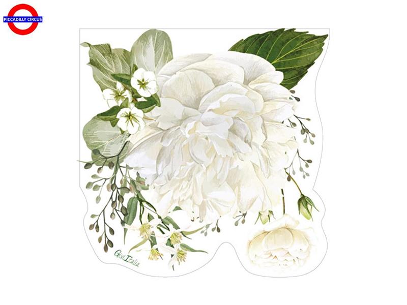 FLORAL WHITE 16 TOVAGLIOLI SAGOMATI 33X33