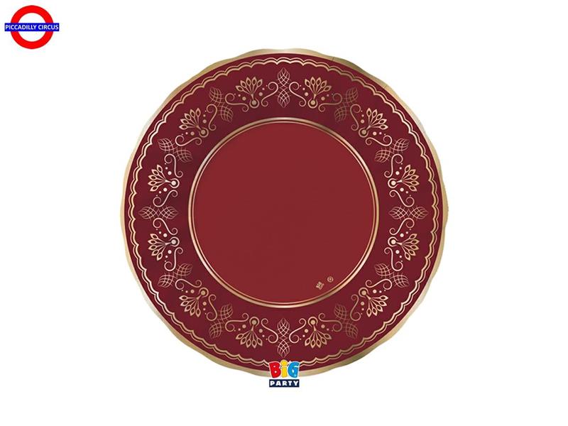 TAVOLA - ROYAL RED GOLD 6 PIATTI FONDI CM.24