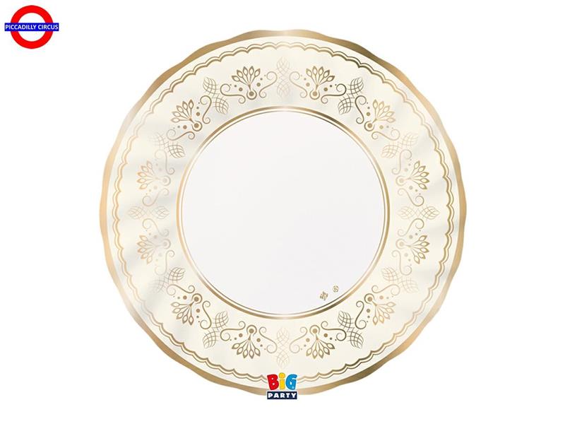 TAVOLA - ROYAL IVORY GOLD 6 PIATTI CM.25