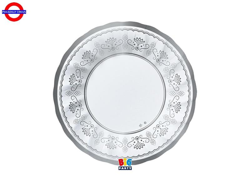 TAVOLA - ROYAL SILVER 6 PIATTI FONDI CM.24