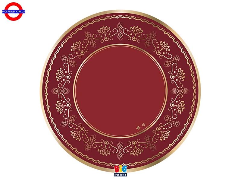 TAVOLA - ROYAL RED GOLD 6 SOTTOPIATTI CM.32